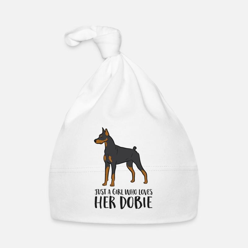 Nur ein Mädchen, das lieben ihre Dobie Dobermann Baby Bio-Mütze