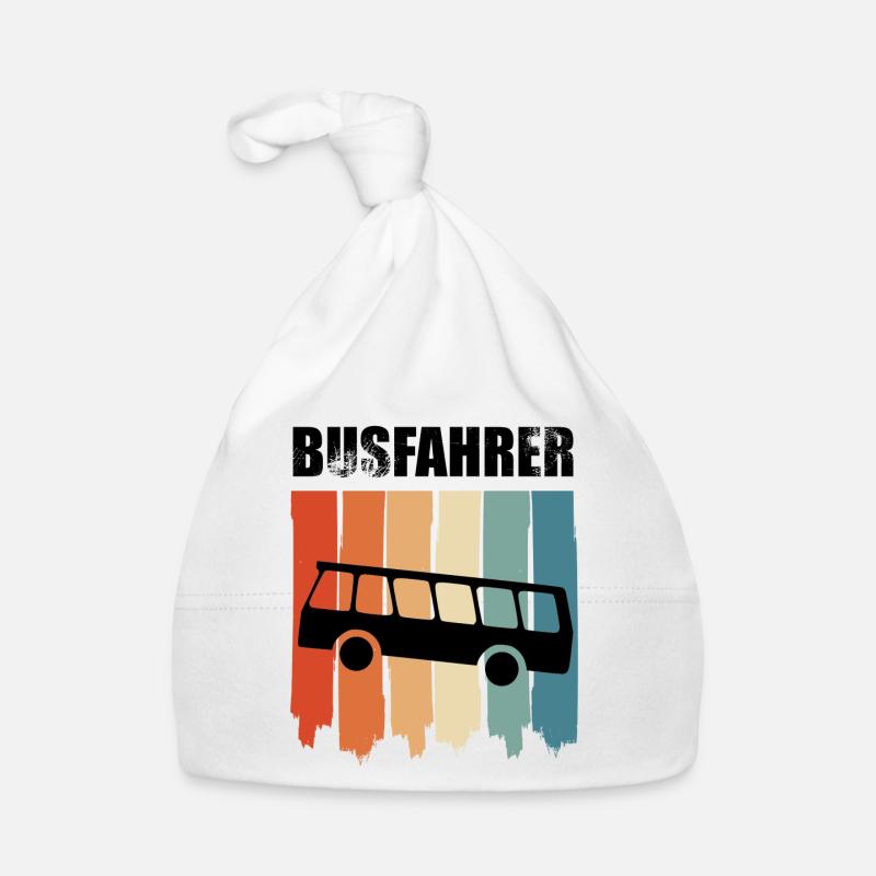 Stolzer Busfahrer retro Bus Baby Bio-Mütze