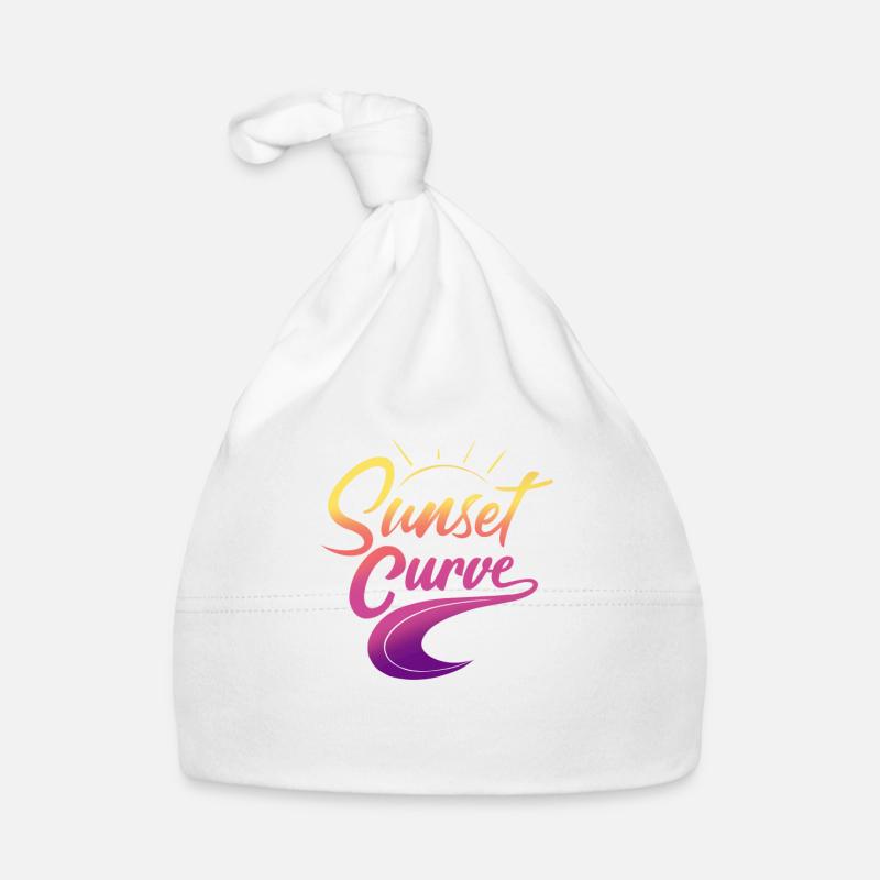 Sunset curve - Baby Bio-Mütze - Weiß