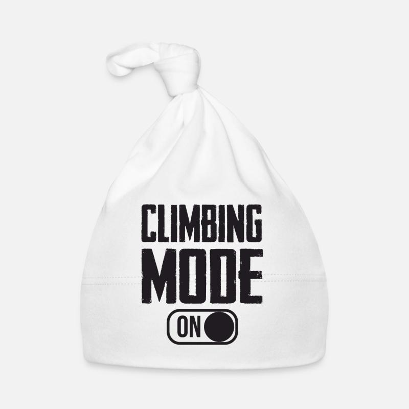 Climbing Mode Turn On Typography Organic Baby Cap