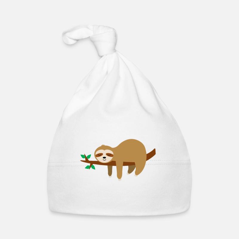 Sloth Nope Not Today funny saying Organic Baby Cap