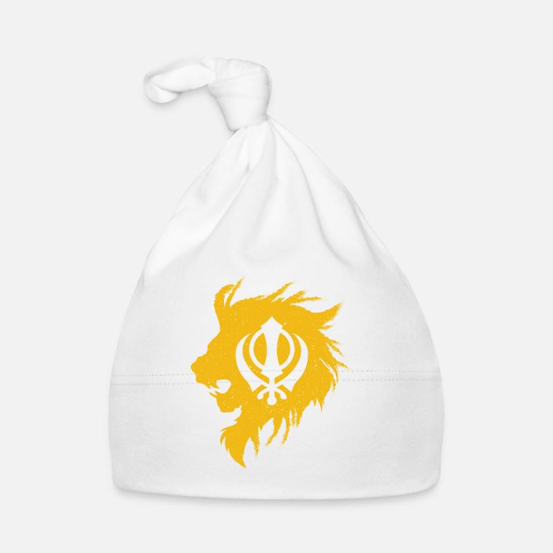 Khanda lion kaur - punjabi - sikhism sikh gift Organic Baby Cap