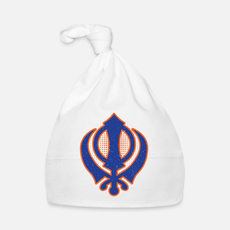 Khanda modern punjabi - sikhism sikh gift Organic Baby Cap