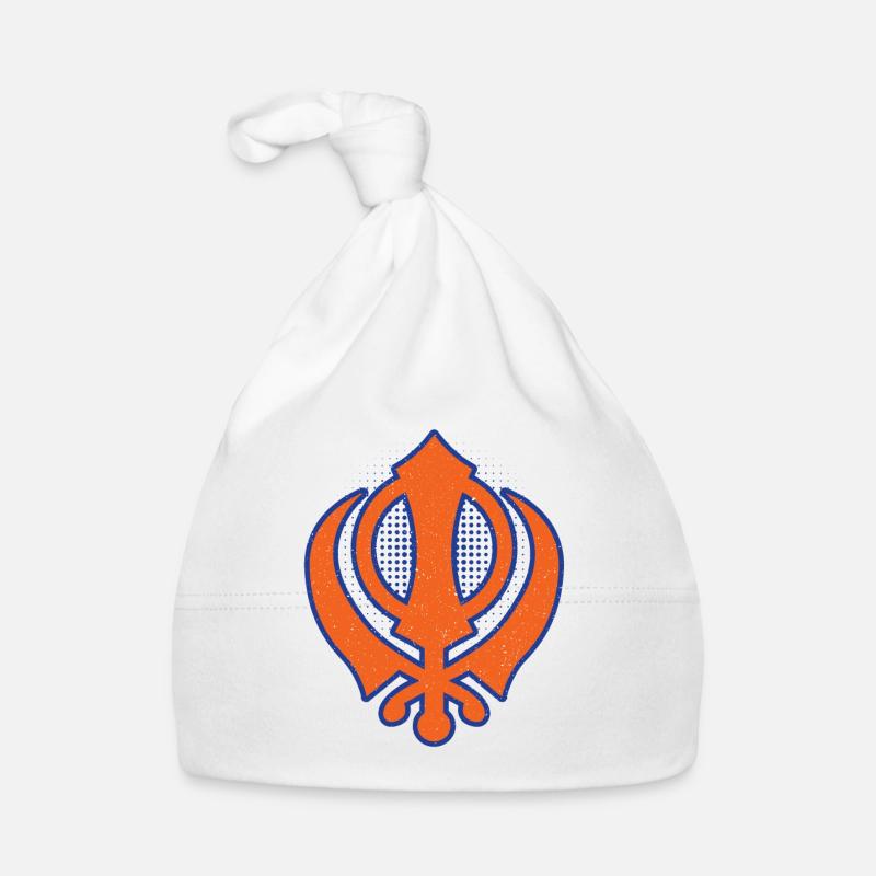 Khanda modernes Punjabi - Sikhismus Sikh Geschenk Baby Bio-Mütze