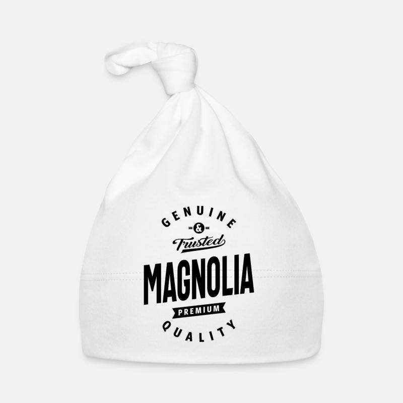 Magnolia personalisierter Name Geburtstagsgeschenk Baby Bio-Mütze