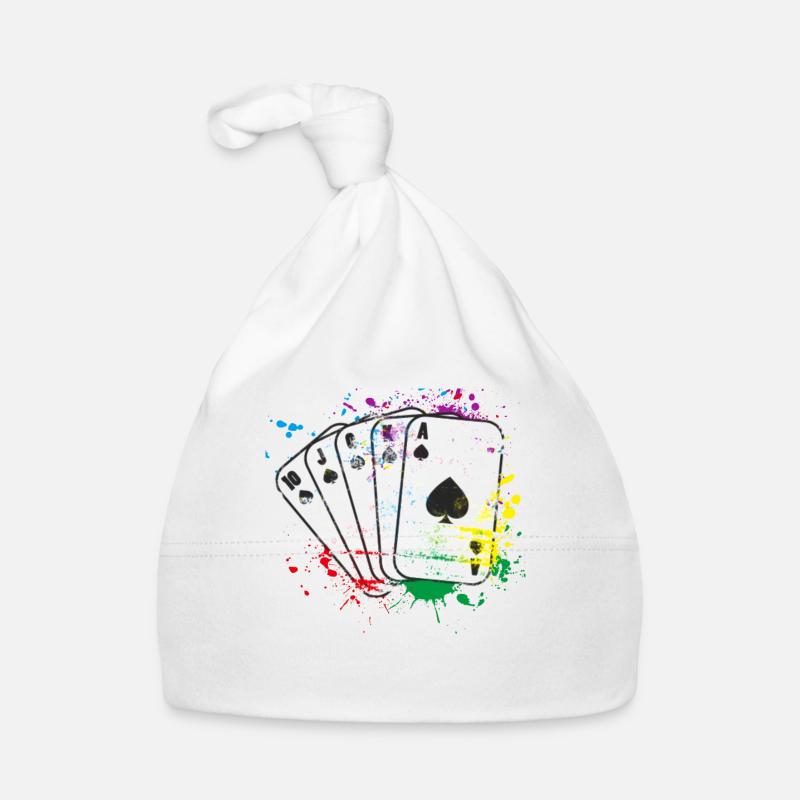 Jeu de cartes couleur - Bonnet bio Bébé - blanc