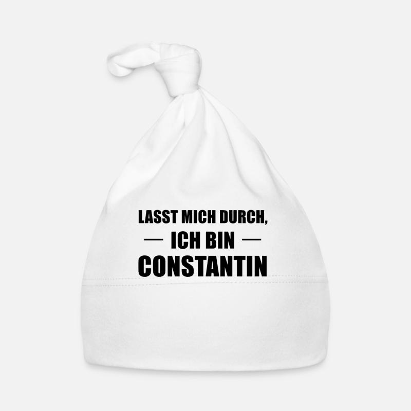 Constantin Name Spruch Geschenk Idee Baby Bio-Mütze