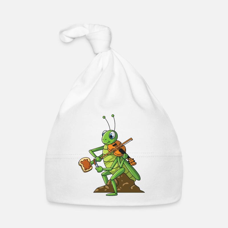 Violin cricket violin player multitasking bread Organic Baby Cap