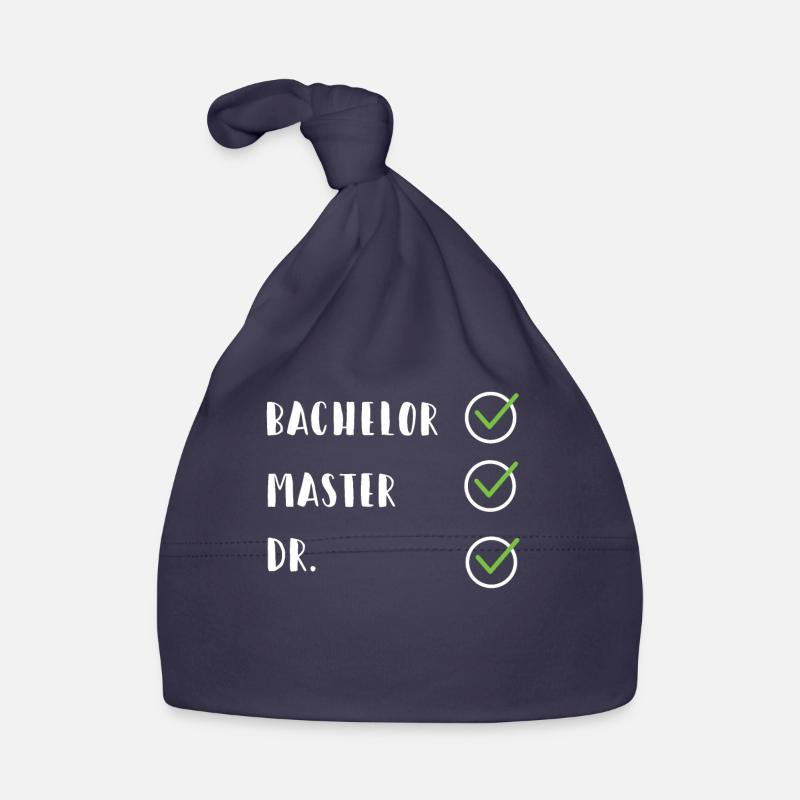 FUNNY Bachelor Master Doctorate Degree Dr Phd Gift Organic Baby Cap