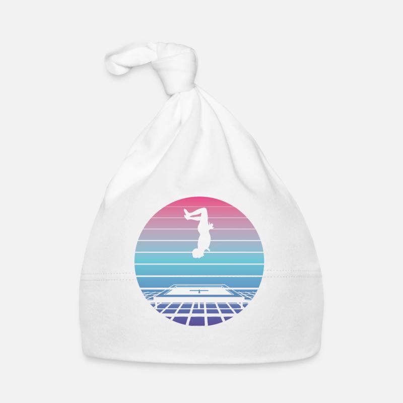 Trampoline Jump Jump Vaporwave Retro Gift Bonnet bio Bébé
