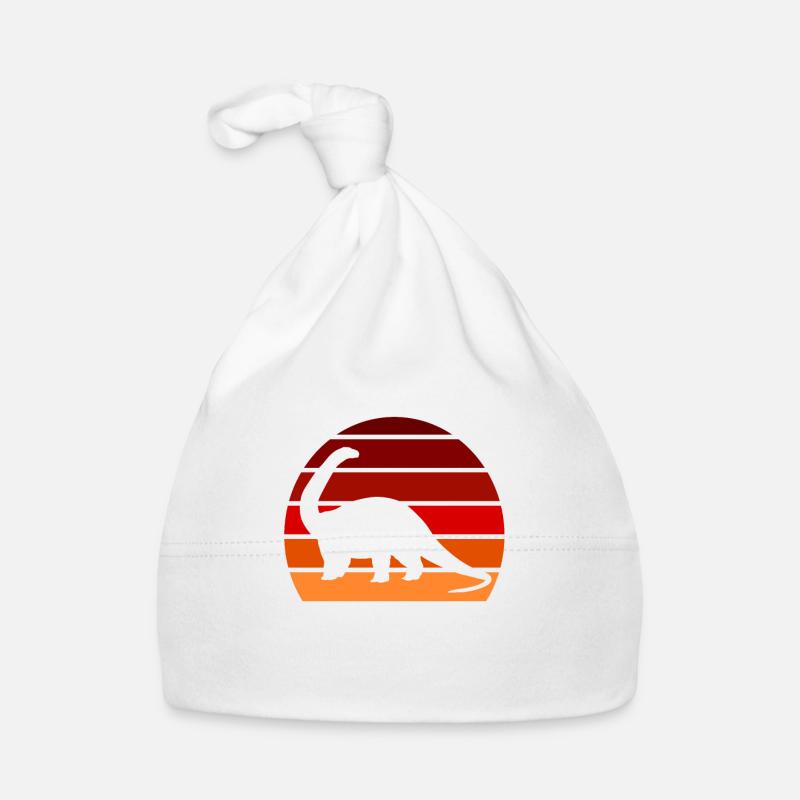 Brachiosaurus dinosaur long-necked dinosaur - Organic Baby Cap - white