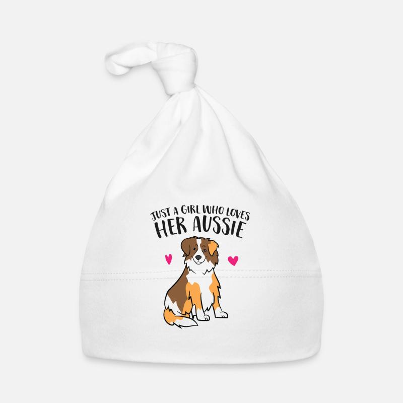 Nur ein Mädchen das Australian Shepherd Hunde Baby Bio-Mütze