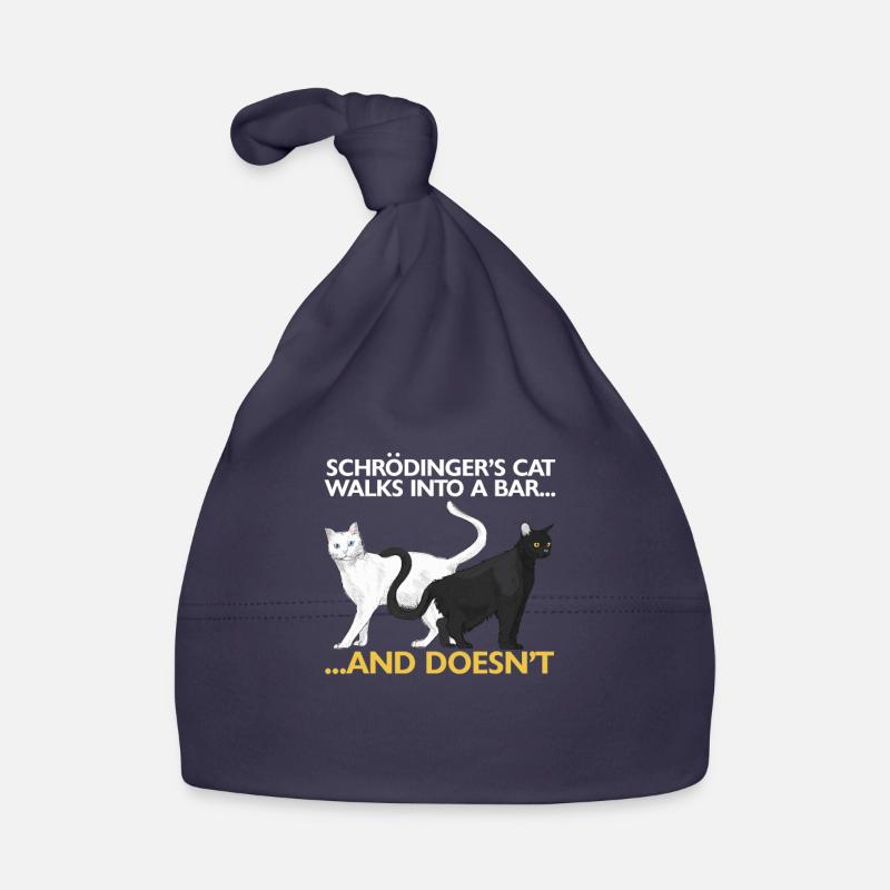 Funny physics science Schrödinger's cat Organic Baby Cap