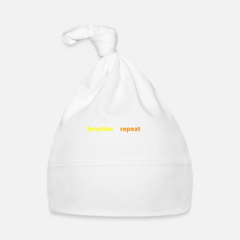 Code Eat Sleep Repeat Hacker IT Geschenk - Baby Bio-Mütze - Weiß