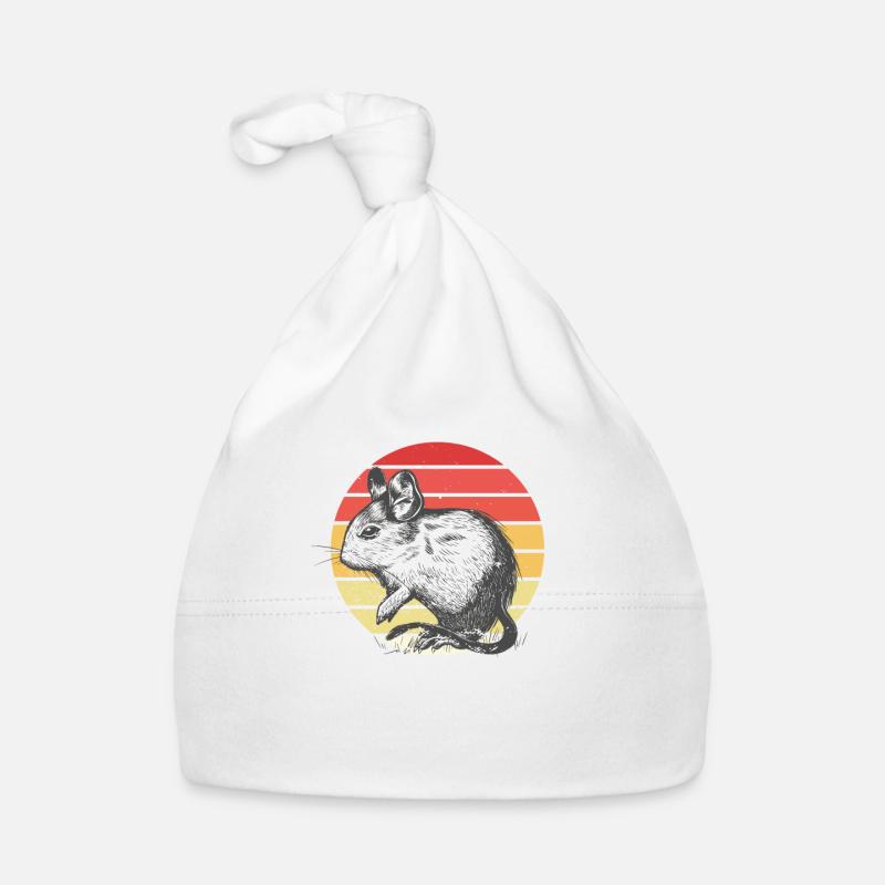 Degu Retro Sunset rongeur cadeau rat d’arbuste Bonnet bio Bébé