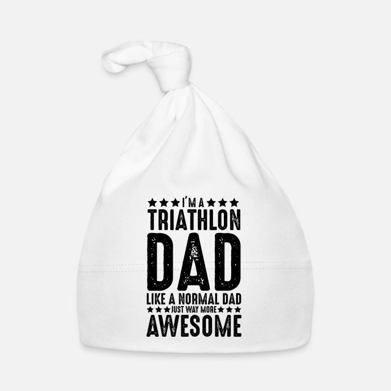 Triathlon dad dad Organic Baby Cap