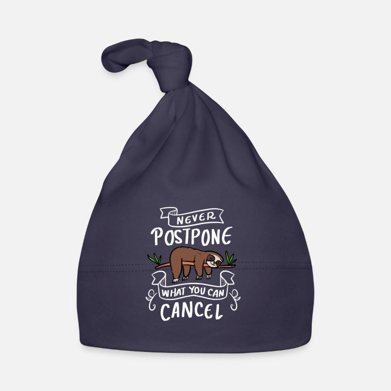 never Postpone Hardworking Worker Gift Organic Baby Cap