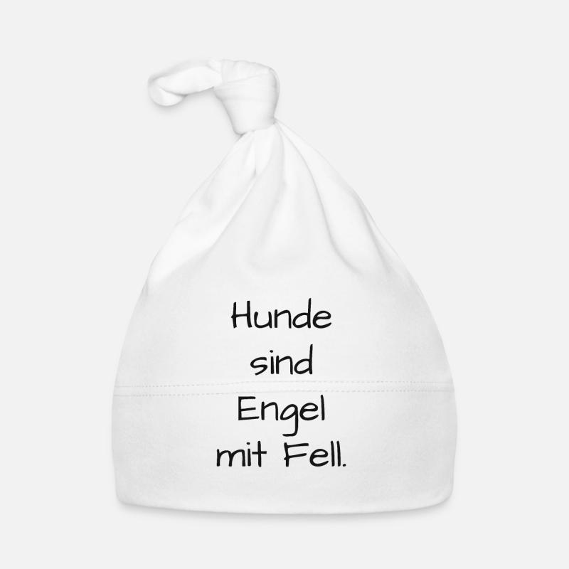 Hunde Engel Spruch Baby Bio-Mütze
