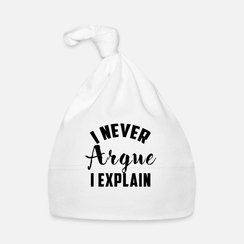 Je ne dis jamais que j'explique un cadeau drôle d'énonciation Bonnet bio Bébé