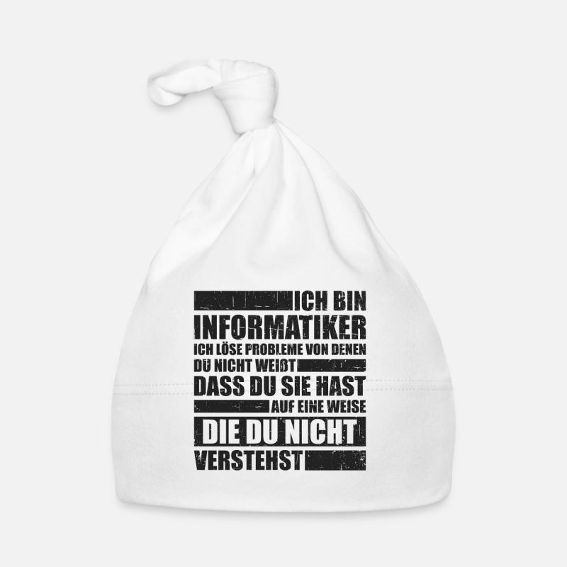 lustige Programmierer Informatiker IT Geschenkidee - Baby Bio-Mütze - Weiß