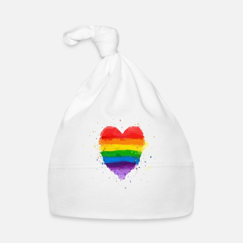 Rainbow - Baby Bio-Mütze - Weiß