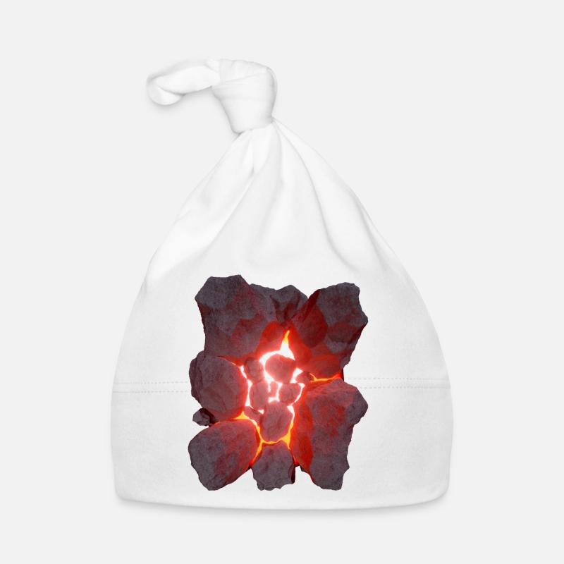 Volcano 3D effect Glowing lava Organic Baby Cap