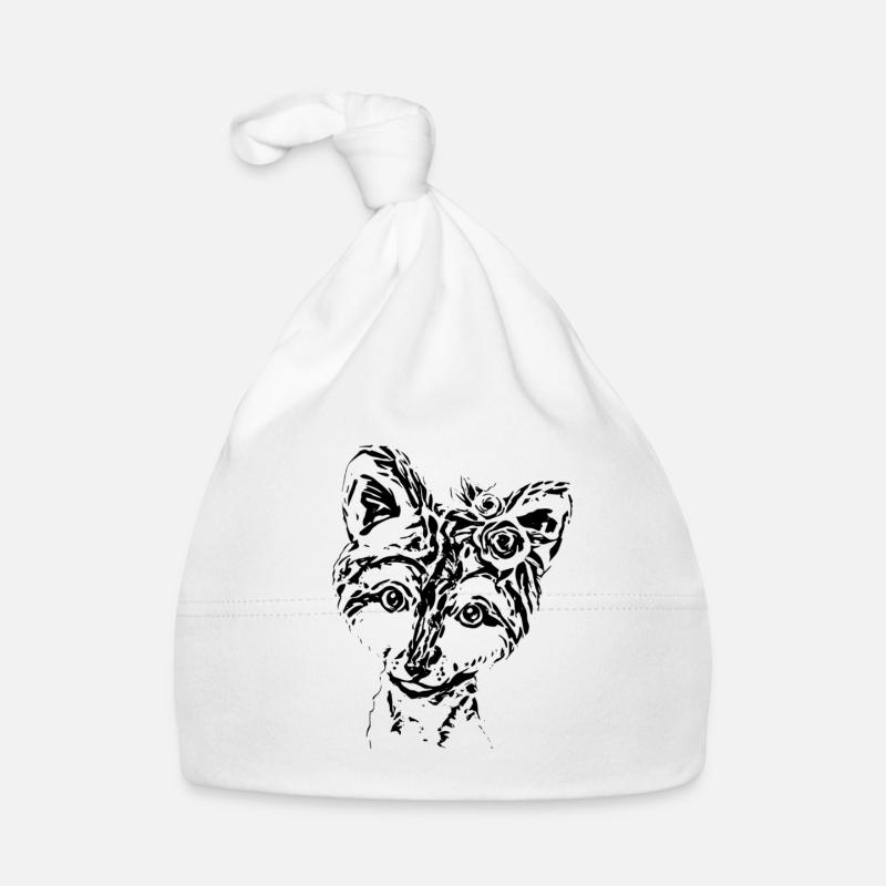 Renard - Bonnet bio Bébé - blanc