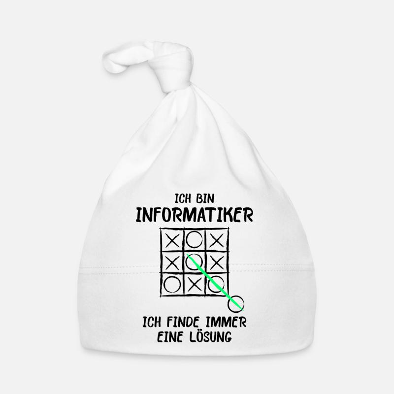 Ich bin Informatiker Lösung Spruch Computer Nerd G Baby Bio-Mütze
