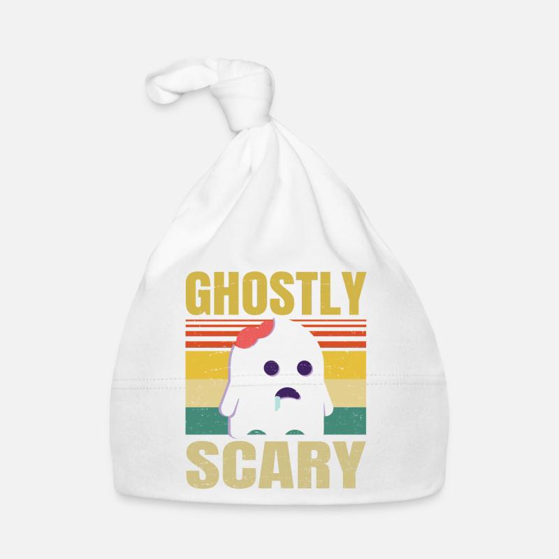 Cute Ghost Costume - Mostly Scary - Funny Retro Baby Bio-Mütze