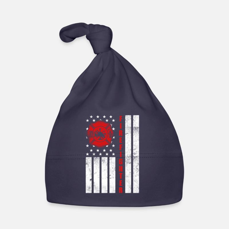 Firefighter American Flag Thin Red Line Flag Baby Bio-Mütze