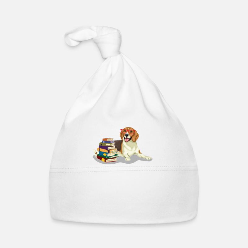 Beagle - Baby Bio-Mütze - Weiß