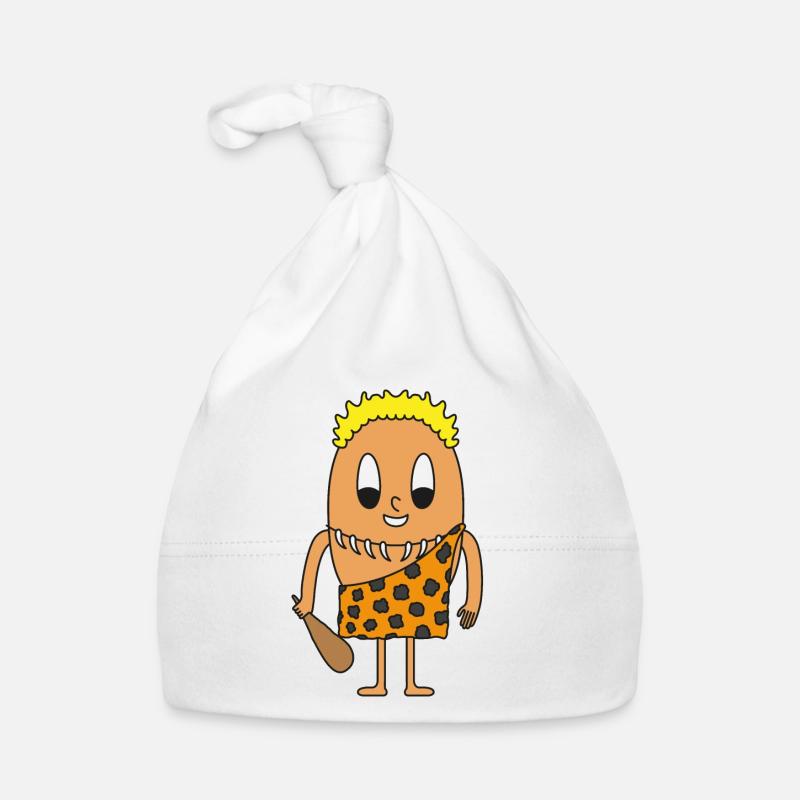 Stone age man egg Organic Baby Cap
