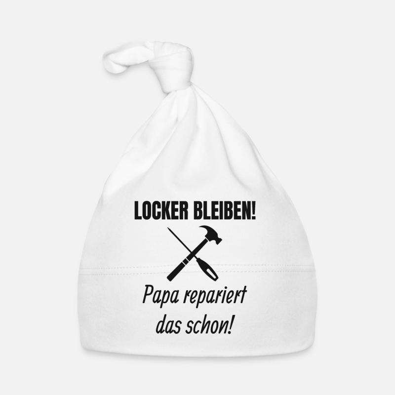 Papa Handwerker Spruch Baby Bio-Mütze