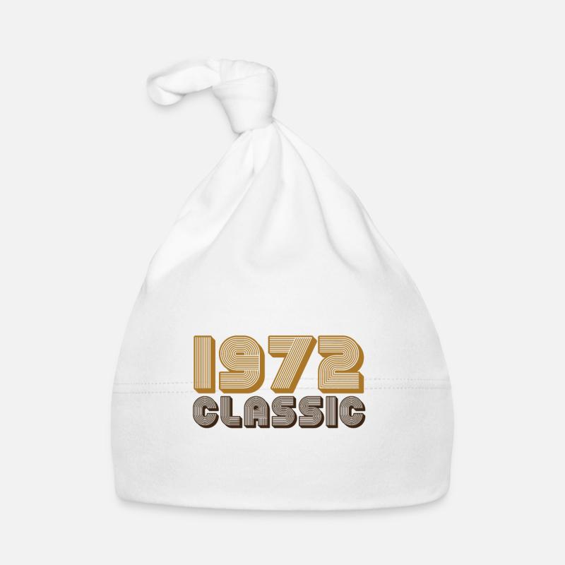 1972 Classic Retro Typo Organic Baby Cap