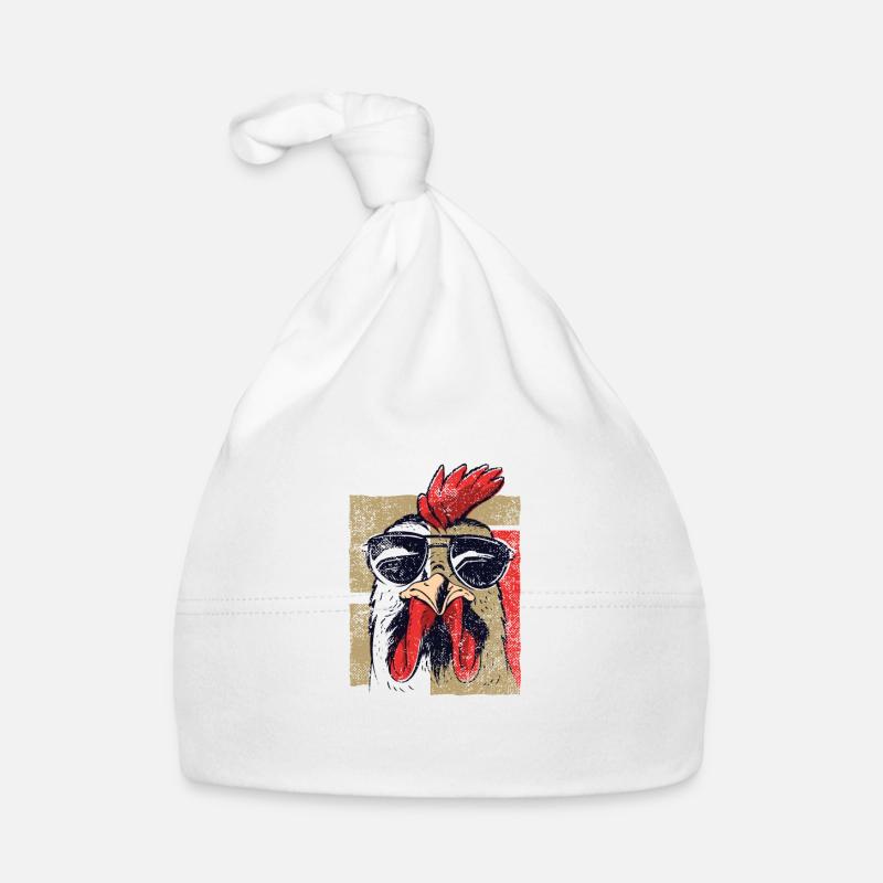 Chicken Daddy-drôle design pour le coq dans le panier Bonnet bio Bébé