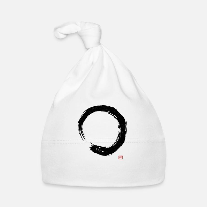 Calligraphy Enso Circle Zen Buddhism Organic Baby Cap