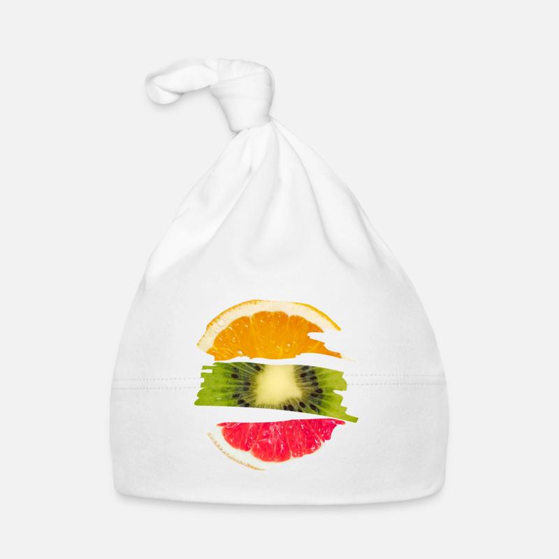 Früchte Orange Kiwi Grapefruit Obst Baby Bio-Mütze