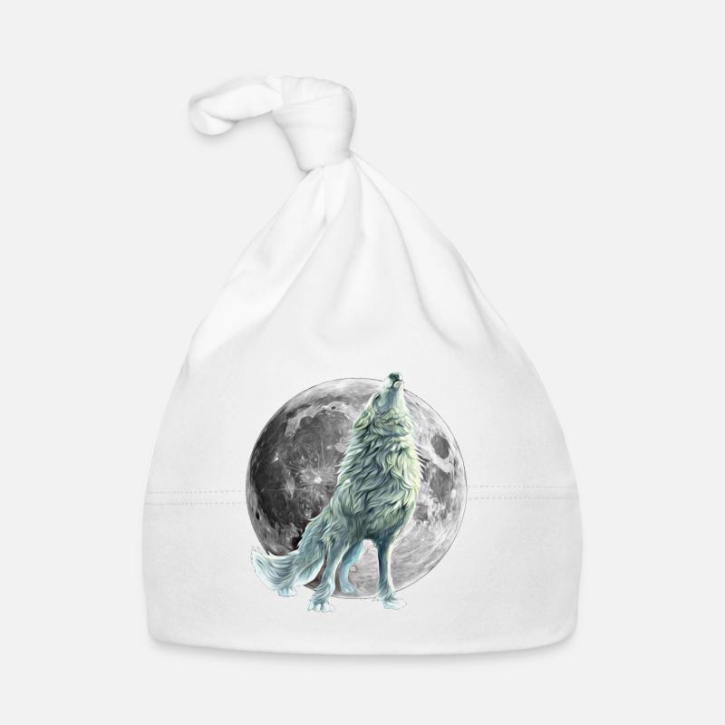 Loup - Bonnet bio Bébé - blanc