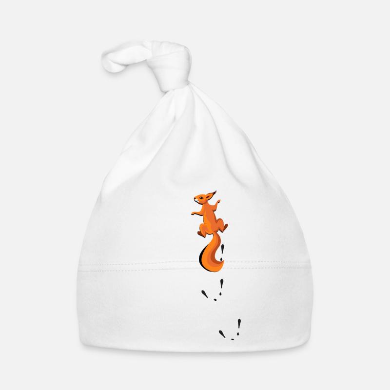 Écureuil grimpant avec pistes cadeau Bonnet bio Bébé