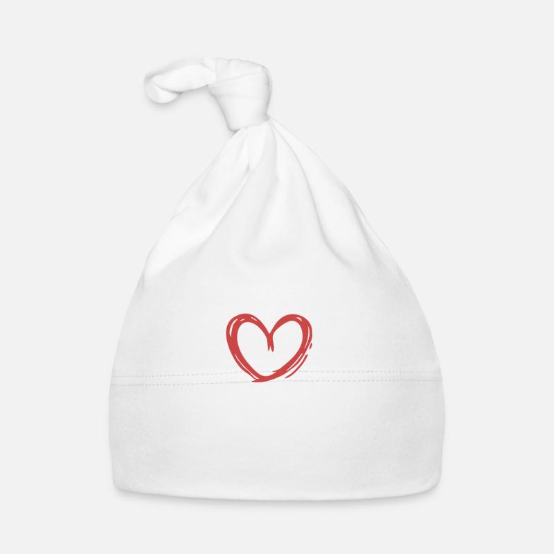 Cadeau de conception de coeur coeurs Bonnet bio Bébé