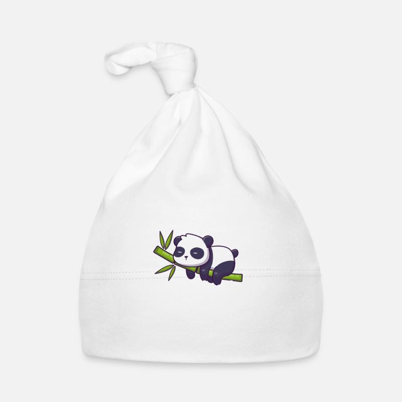 Panda - Baby Bio-Mütze - Weiß