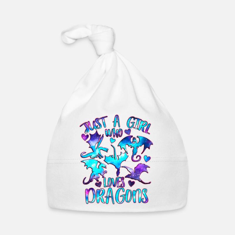 Nur ein Mädchen, das Drachen liebt Baby Bio-Mütze