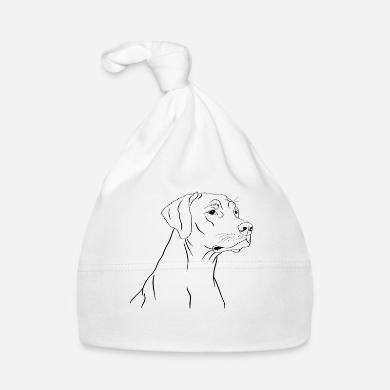 Rhodesian Ridgeback drawing Organic Baby Cap
