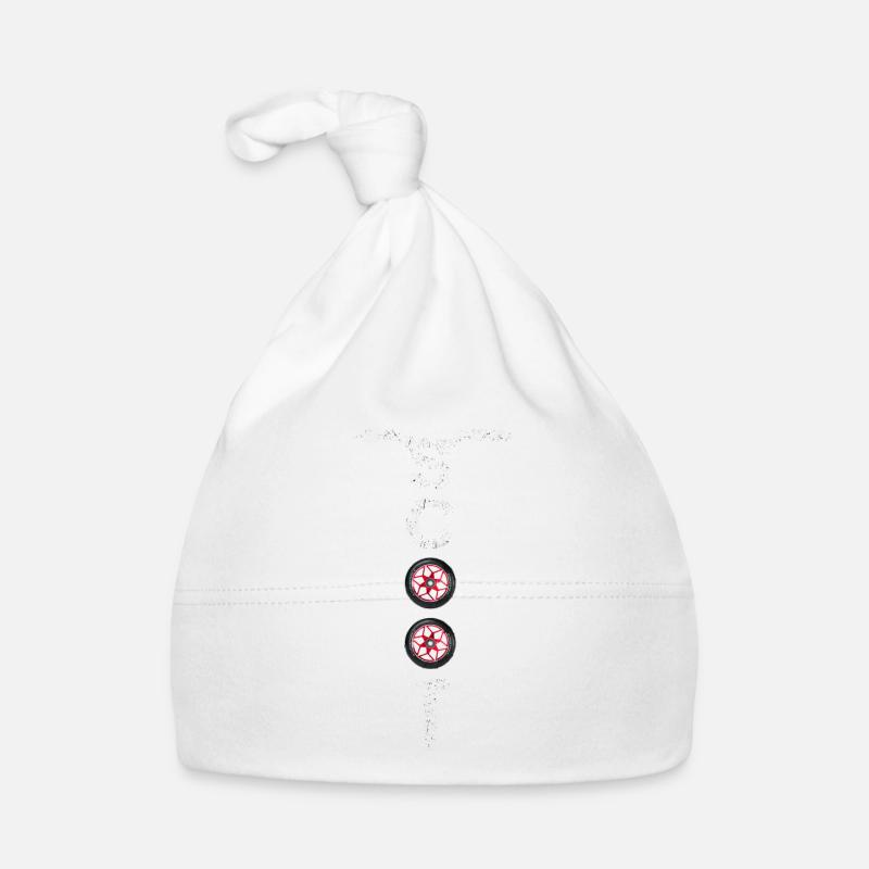 Conception de trottinettes et trottinettes acrobatiques - Bonnet bio Bébé - blanc