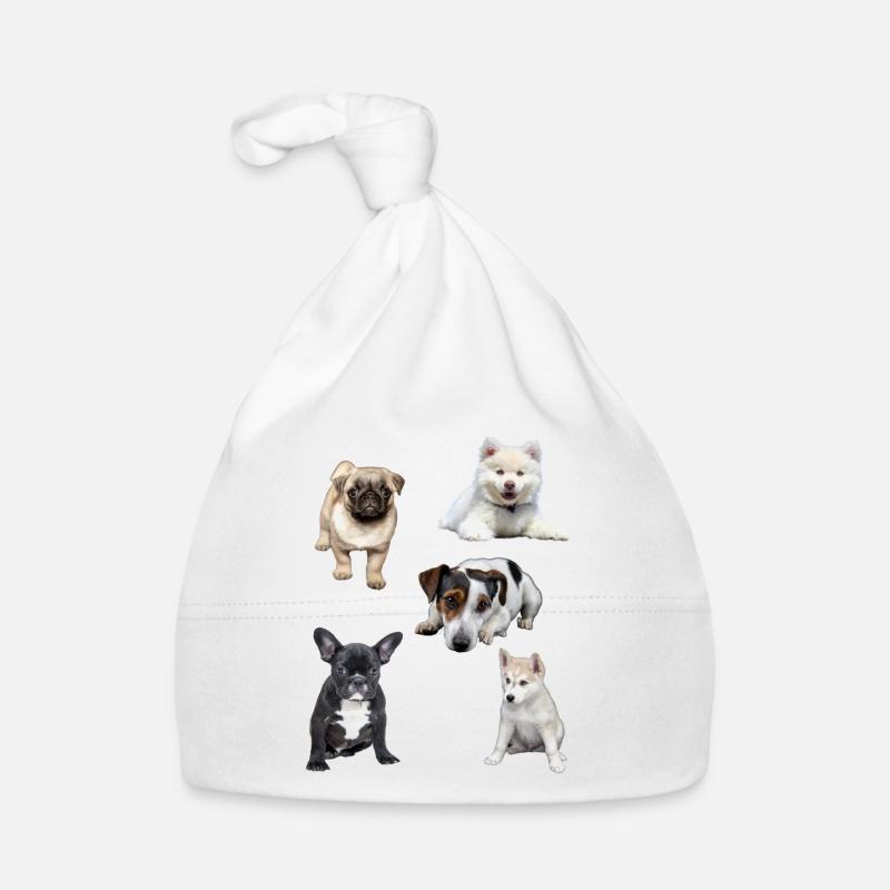 cute puppies Organic Baby Cap