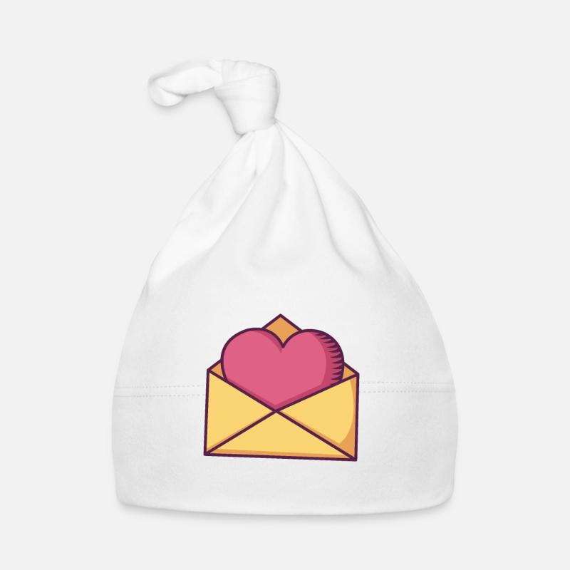 Heart in an Envelope Organic Baby Cap