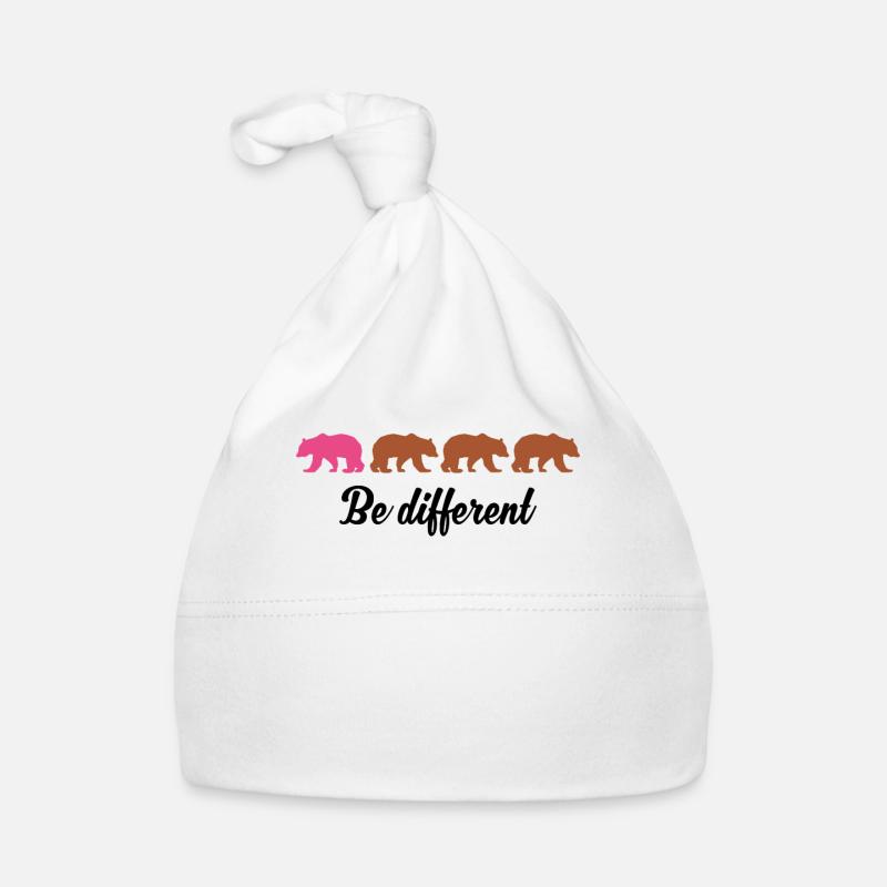 Be Different Lustige Bären Sei Anders Geschenk Baby Bio-Mütze