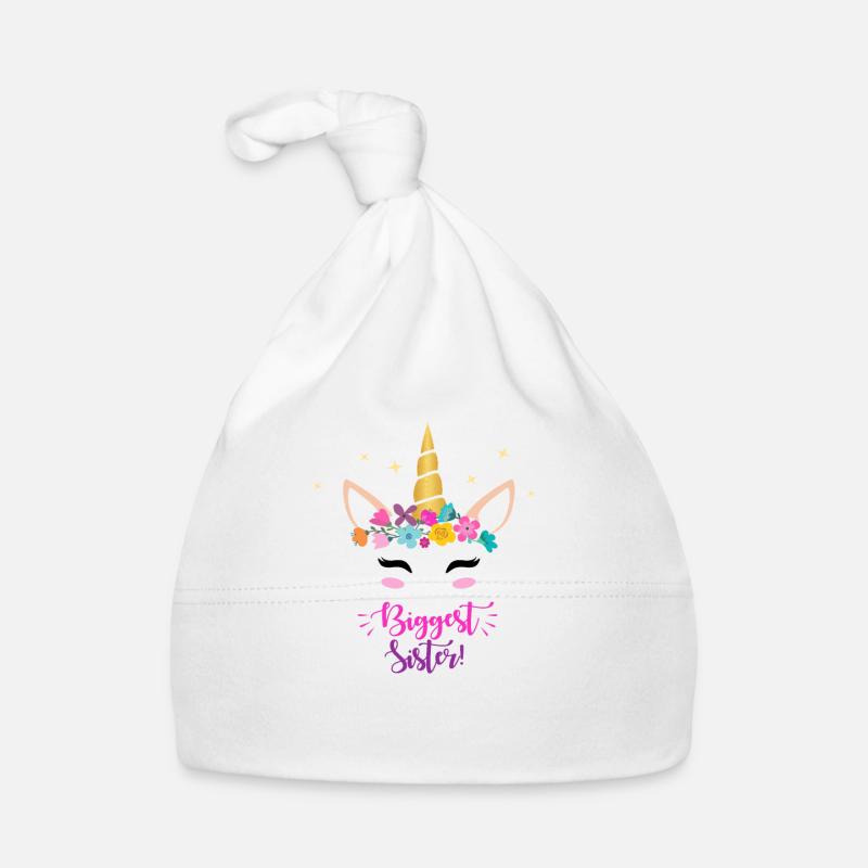 Plus grande soeur - Bonnet bio Bébé - blanc