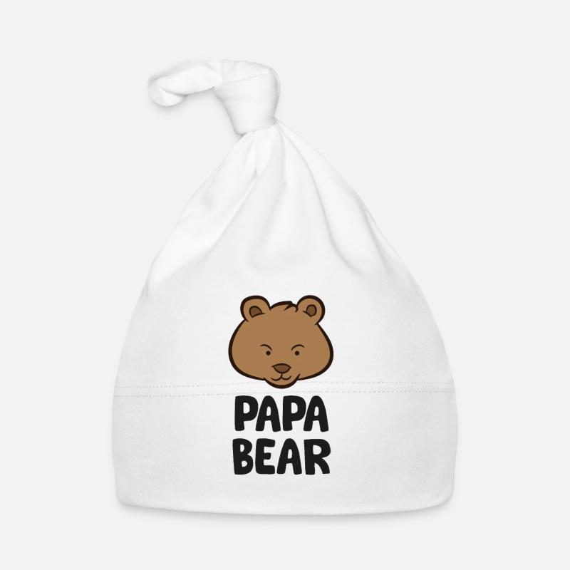 Papa Bear garçon Papa Bear Gentil Papa Bear Bonnet bio Bébé