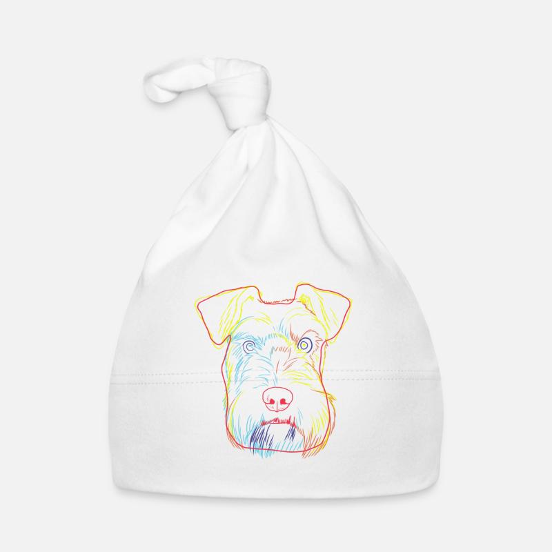 Bunte Schnauzer Hund Baby Bio-Mütze